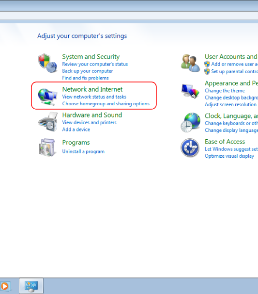 (Network and Internet)Windows 7/8